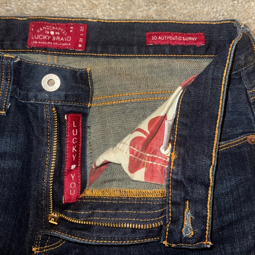 Lucky Brand Jeans 10 Authentic Skinny Dark Wash 31x32